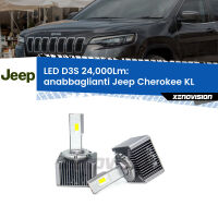 Anabbaglianti LED D3S per Jeep Cherokee KL 2014 in poi 24,000Lumen Canbus
