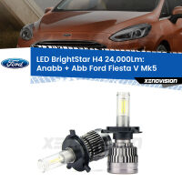 Anabbaglianti LED H4 24,000Lm per Ford Fiesta V Mk5 2002 - 2008