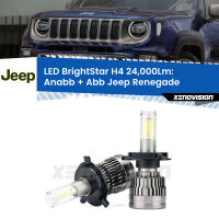 Anabbaglianti LED H4 24,000Lm per Jeep Renegade  2014 in poi