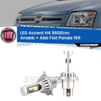 Anabbaglianti LED H4 9600Lm per Fiat Panda 169 2003 - 2012