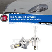 Anabbaglianti LED H4 9600Lm per Fiat Punto 199 2012 - 2018