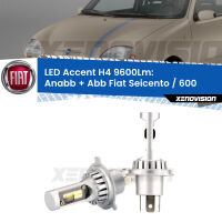 Anabbaglianti LED H4 9600Lm per Fiat Seicento / 600  1998 - 2010