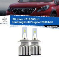 Anabbaglianti LED H7 15,000Lm per Peugeot 2008 Mk1 2013 - 2018