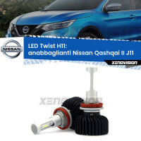 Anabbaglianti LED Nissan Qashqai II J11 2014 in poi: H11 11,000Lm