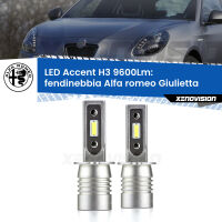 Fendinebbia LED H3 9600Lm per Alfa romeo Giulietta  2010 in poi
