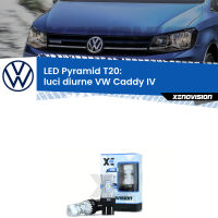 Luci diurne LED VW Caddy IV  a parabola singola: T20 Pyramid
