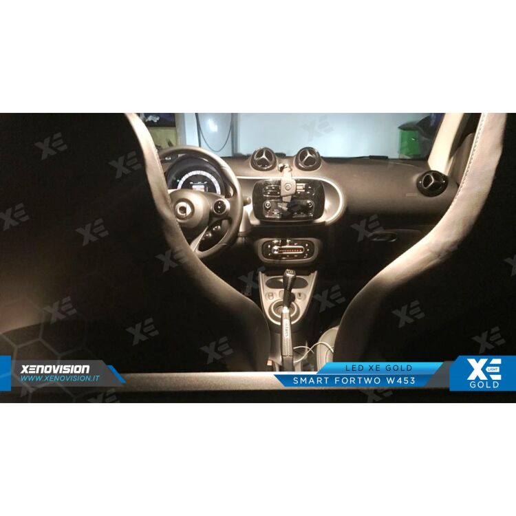 5 BA9S BAX9S H6W LED XE Gold per Luci Cortesia Bianco Caldo 4500k LED Baionetta 10mm per un abitacolo a Luce Calda, Potente, Elegante.