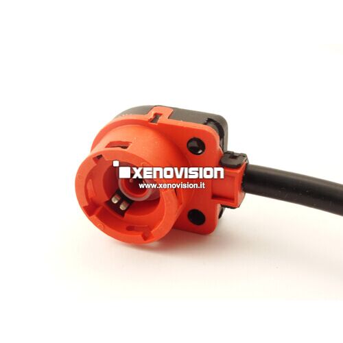0 Cablaggio Xenovision di conversione da D2S/D2R a KET <p>Cablaggio adattatore per collegare lampade D2S / D2R a centraline XENOVISION. Utile ad esempio per chi desidera istallare il gruppo ottico originale xenon (o bixenon) da istallare su un'auto nativamente equipaggiata con fari alogeni tradizionali. In questo caso è sufficiente istallare le nostre centraline, questo cablaggio, e le lampade D2s /D2r</p>