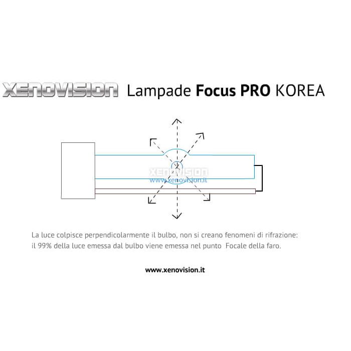 4 D2S: Xenovision FocusPRO Korea Top Quality <p>Lampade di qualità estrema, la serie <strong>Xenovision FocusPRO Korea</strong>, realizzate per i clienti ancora più esigenti. Qualità, luminosità e durata sono paragonabili a marchi come Philips e Osram.<br />IIl colore di queste lampade è cristallino, bianco purissimo, leggermente ghiacciato ma senza riflessi azzurri, molto ricercato dai nostri clienti più esigenti. Il bulbo utilizzato è il nostro miglior prodotto, lo stesso delle lampade Focus PRO Korea.</p>