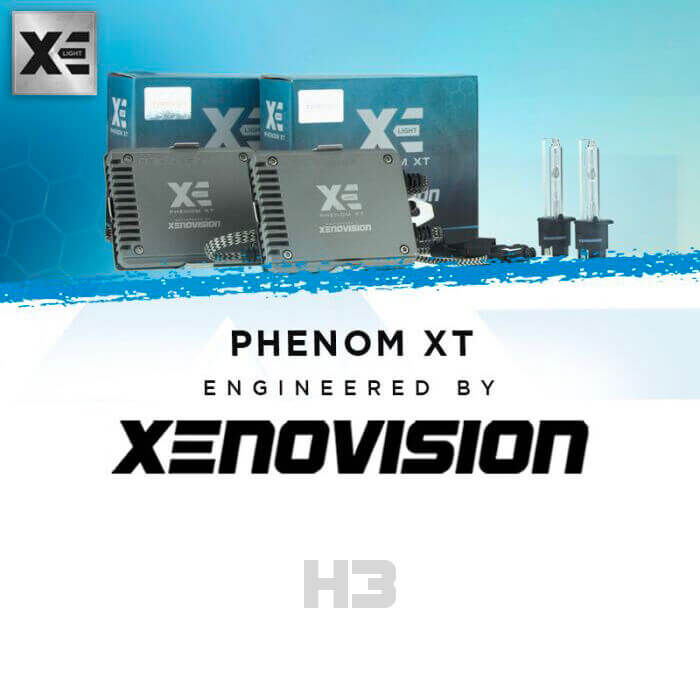 <strong>H3 HID Xenon Kit&nbsp;</strong>with legendary canbus PhenomXT xenovision engineered digital Hid Ballast Computers and&nbsp;H3 DiamondPRO HID bulbs. Maximum Quality Guaranteed. Canbus on 99.9% of cars.