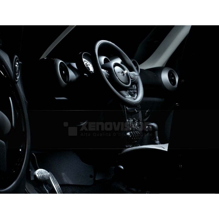 2 Kit Conversione Led per Interni Mini Countryman R60 <p>3 volte più luce, Bianco Lunare Purissimo e 100% Plug&Play. Trasforma tutti i punti luce interni in LED. Shut up and get my money! </p>