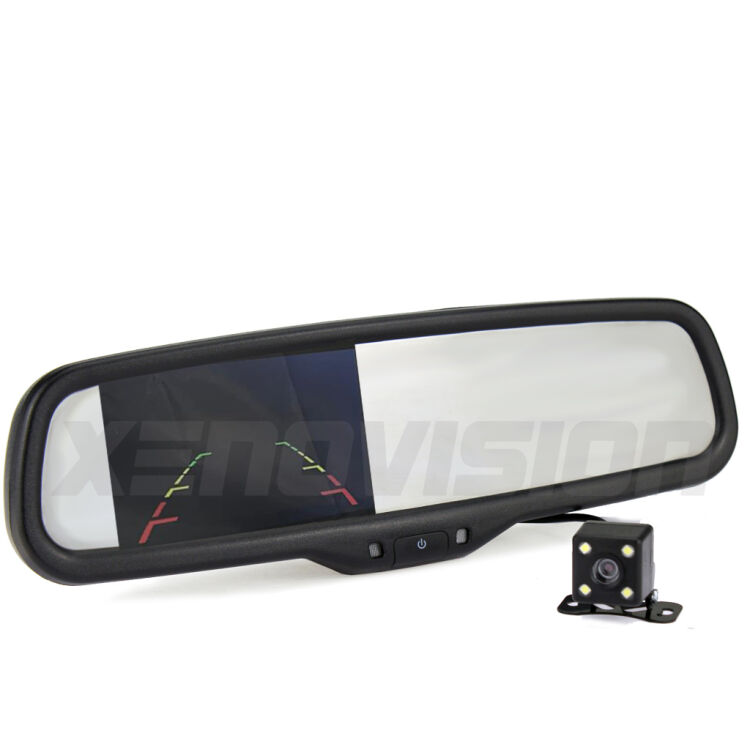 1 Rearview Mirror Reversing Camera Kit with invisible display | OEM bracket <p>Kit Telecamera Parcheggio e Specchietto retrovisore con display invisibile incorporato e staffa montaggio su parabrezza. Da spento è indistinguibile da un retrovisore originale. Con 2 ingressi video per telecamere retromarcia, l'immagine appare in un riquadro che prima era invisibile.</p>