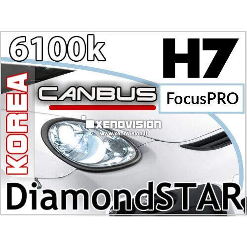Canbus HID Ballasts with proprietary electronic and exclusive H7 FocusPRO Korea HID bulbs 6100k. The HID Kit that made Xenovision the benchmark for HIDs in Italy.