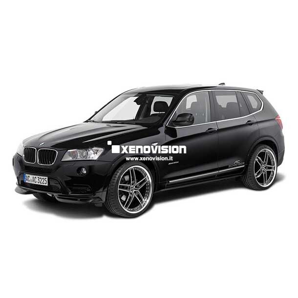 0 Kit Xenon BMW X3 F25 - 2010 in poi - Xenon 35W e Posizioni - 6100k Kit Xenon Focus Pro Korea 35W specifico per il faro della BMW X3. Plug&Play zero spie, contiene tutto l'occorrente. Luce Bianco Lunare 6100k.