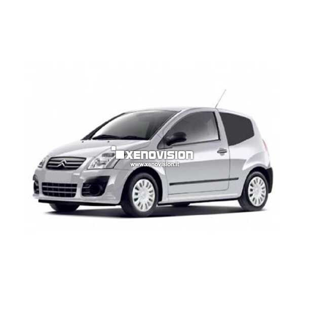 0 Kit Xenon Citroen C2 - dal 2002 al 2010 - Bixenon 35W e Led - 6000k <p>Kit Bixenon 6000k Bianco Solare e Luci posizione a Led in tinta per Citroen C2 dal 2002 al 2010. L'unico senza spie.</p>