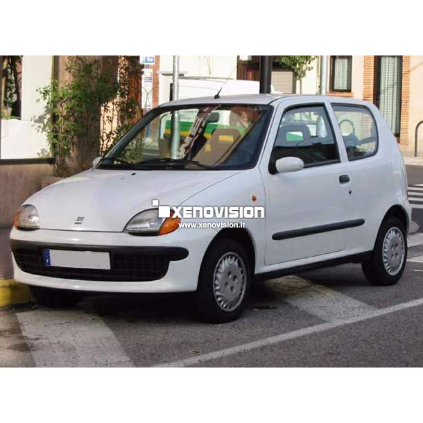 0 Kit Xenon Fiat Seicento - 1998 in poi - BiXenon 35W e Luci Posizione - 6000k <p>Kit BiXenon 35W specifico per il faro della Fiat Seicento e Luci Posizione Led in tinta. Plug&Play zero spie, contiene tutto l'occorrente. Luce Bianco Lunare 6000k.</p>