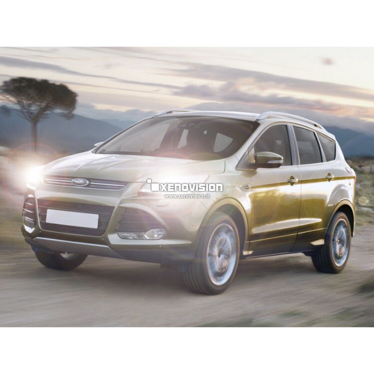 0 Kit Xenon Ford Kuga - 2012 in poi - Parabola - Xenon 35W - 5300k Kit Xenon Focus Pro Korea 35W specifico per il faro della Ford Kuga dal 2012 in poi. Plug&Play zero spie, contiene tutto l'occorrente. Luce Bianco Solare 5300k.