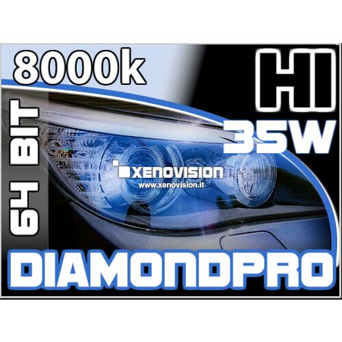 <p>Kit Xenon H1 8000k 35W DiamondPRO Xenovision ad architettura digitale 64-Bit. Lampade xenon H1 Bianco Freddo. Ket KOREA, Qualita Garantita 2 anni </p>