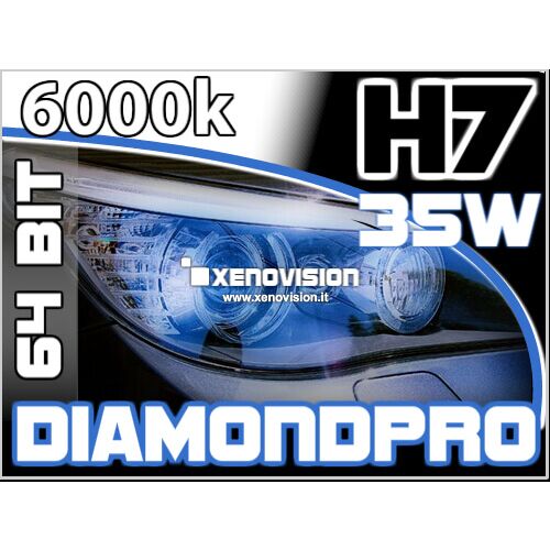 0 Kit Xenon H7 6000k 35W 64Bit Alta Qualita Xenovision Bianco Lunare <p>Kit Xenon H7 6000k 35W DiamondPRO Xenovision ad architettura digitale 64-Bit. Lampade xenon H7 Bianco Lunare. Ket KOREA, Qualita Garantita 2 anni </p>