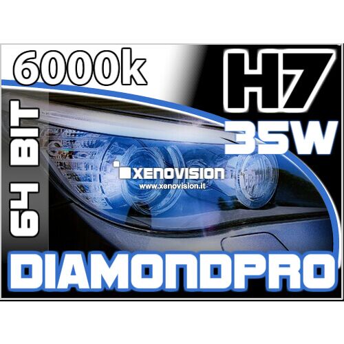 <p>Kit Xenon H7-C 6000k 35W DiamondPRO Xenovision ad architettura digitale 64-Bit. Lampade xenon H7-C Bianco Lunare. Ket KOREA, Qualita Garantita 2 anni</p>