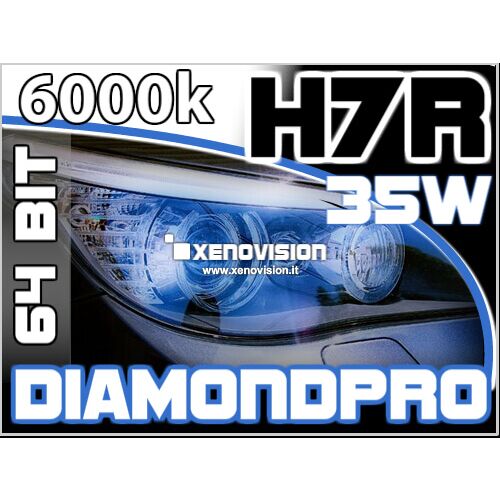 <p>Kit Xenon H7-R 6000k 35W DiamondPRO Xenovision digitale  64-Bit. Lampade xenon H7-R Bianco Lunare. Ket KOREA, Qualita Garantita 2  anni </p>