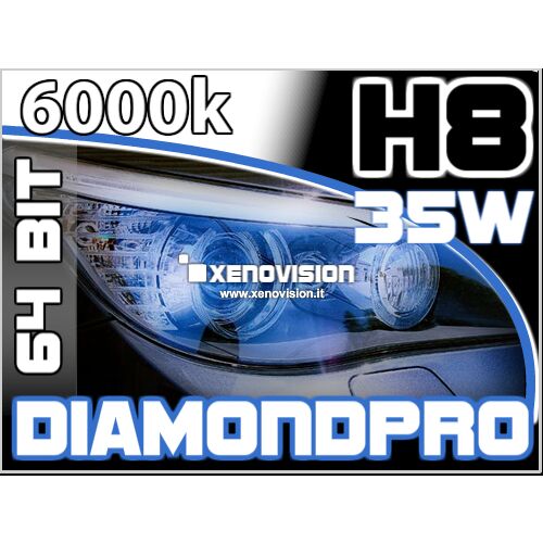 <div>Kit Xenon H11 35W DiamondPRO Xenovision ad architettura digitale 64-Bit. Lampade xeno H8 6000k Bianco Lunare. Ket KOREA, Qualita Garantita 2 anni.</div><div><br /></div>