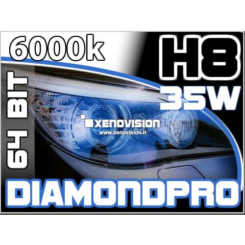 0 Kit Xenon H8 35W 64Bit originale Xenovision - Bianco Lunare 6000k <div>Kit Xenon H11 35W DiamondPRO Xenovision ad architettura digitale 64-Bit. Lampade xeno H8 6000k Bianco Lunare. Ket KOREA, Qualita Garantita 2 anni.</div><div><br /></div>