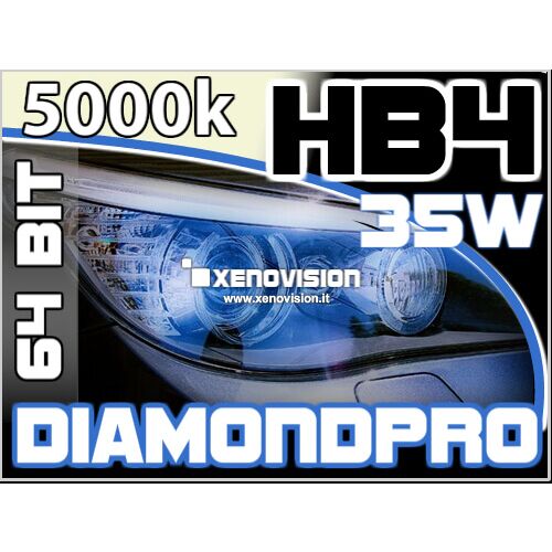 <p>Kit Xenon HB4 5000k 35W DiamondPRO Xenovision ad architettura digitale  64-Bit. Lampade xenon HB4 Bianco Solare. Ket KOREA, Qualita Garantita 2  anni. </p>