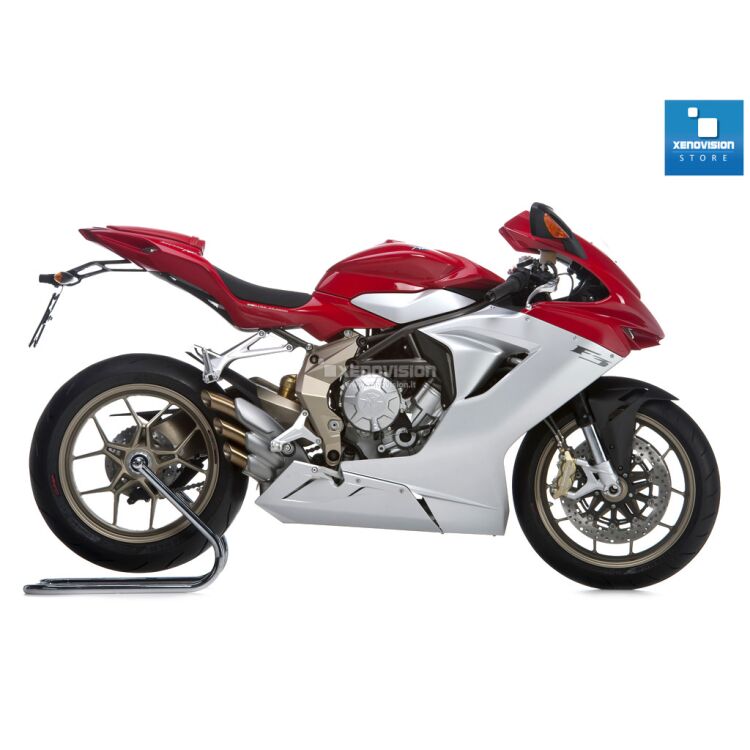0 Kit Xenon MV Agusta F3 - 2012 in poi - BiXenon 35W - 6000k Kit BiXenon 35W specifico per il faro e l'elettronica a polarità doppia e invertita della MV Agusta F3 dal 2012 in poi. Plug&Play 100%, zero spie e fusibili bruciati, anabbagliante, abbaglio flash e abbaglio fisso senza alcun problema o latenza, grazie a cablaggio su misura. Luce Bianco Lunare 6000k.