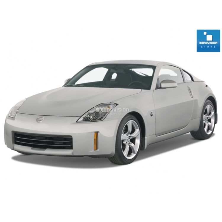 0 Kit Xenon Nissan 350Z - 2003 al 2005 - Xenon 35W - 6100k Kit Xenon 35W specifico per il faro della Nissan 350Z dal 2003 al 2005 con fari alogeni. Plug&Play zero spie, contiene tutto l'occorrente. Luce Bianco Lunare 6000k.