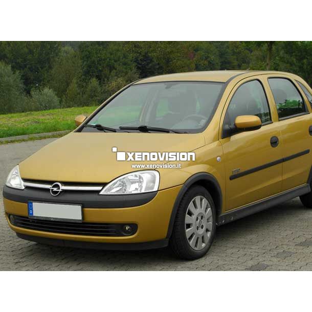0 Kit Xenon Opel Corsa C - 2000 a 2005 - Xenon 35W e Luci Posizione - 6000k <p>Kit Xenon 35W specifico per il faro della Opel Corsa e Luci Posizione Led in tinta. Plug&Play zero spie, contiene tutto l'occorrente. Luce Bianco Lunare 6000k.</p>