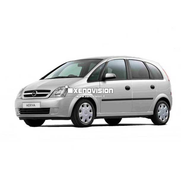 0 Kit Xenon Opel Meriva A - 2003 al 2010 - Xenon 35W e Luci Posizione - 6000k <p>Kit Xenon 35W specifico per il faro della Opel Meriva e Luci Posizione Led in tinta. Plug&Play zero spie, contiene tutto l'occorrente. Luce Bianco Lunare 6000k.</p>
