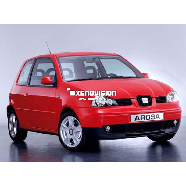 0 Kit Xenon Seat Arosa - 1997 a 2004 - Xenon 35W e Posizione - 6000k <p>Kit Xenon 35W specifico per il faro della Seat Arosa e Luci Posizione a Led in tinta. Plug&Play zero spie, contiene tutto l'occorrente. Luce Bianco Lunare 6000k.</p><p> </p>
