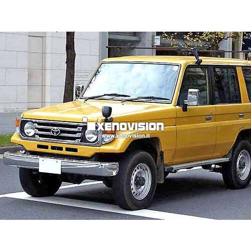 2 Kit Xenon Toyota Land Cruiser 90 80 70 J9 J8 J7 55W Bixenon e Led 6000k <p>Kit BiXenon 55W specifico per il faro della Toyota Land Cruiser con innesto H4 e Luci Posizione a Led in tinta. Plug&Play zero spie, contiene tutto l'occorrente. Luce Bianco Lunare 6000k.</p>