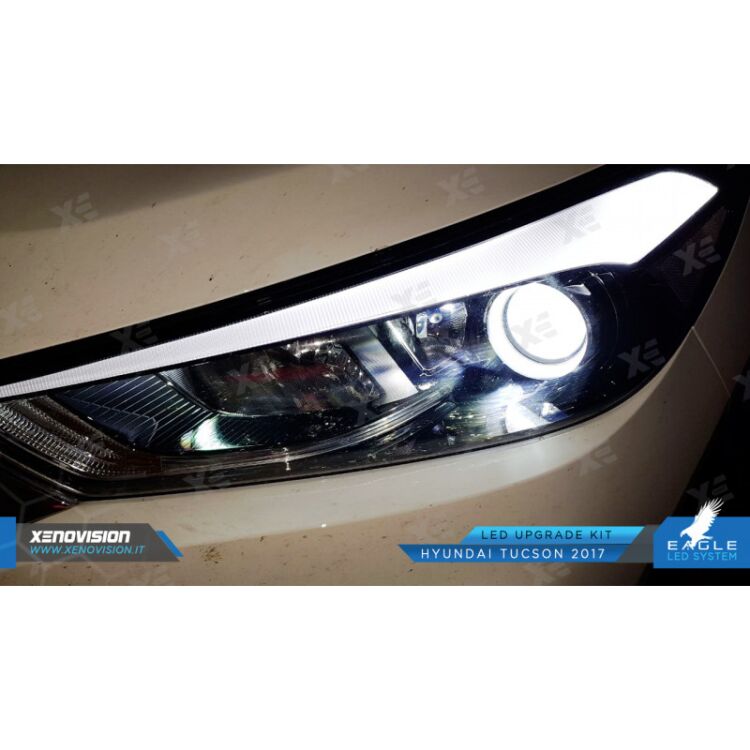2 Tucson: Custom Built Low Beam XE Eagle LED System Kit <p> </p>
<p>Forget bulb adaptors: this Eagle Kit is custom made to fit your Tucson as it was an OEM part.</p>
